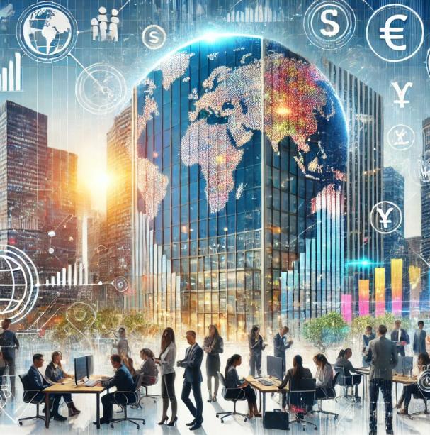 multinational-impact-visual-business-management-ib-course-unit-1-6-multinational-companies: An-image-depicting-positive-and-negative-impacts-of-multinational-companies-in-host-countries-with-icons-for-jobs-growth-and-environmental-issues.